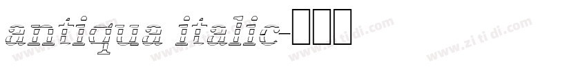 antiqua italic字体转换
